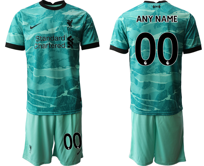 Men 2020-2021 club Liverpool away customized green Soccer Jerseys